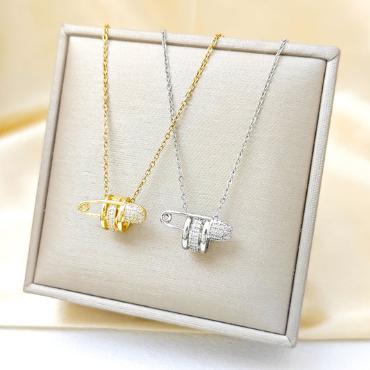 New Style Niche Diamond-Encrusted Pendant Minimalist Elegant All-Match Necklace