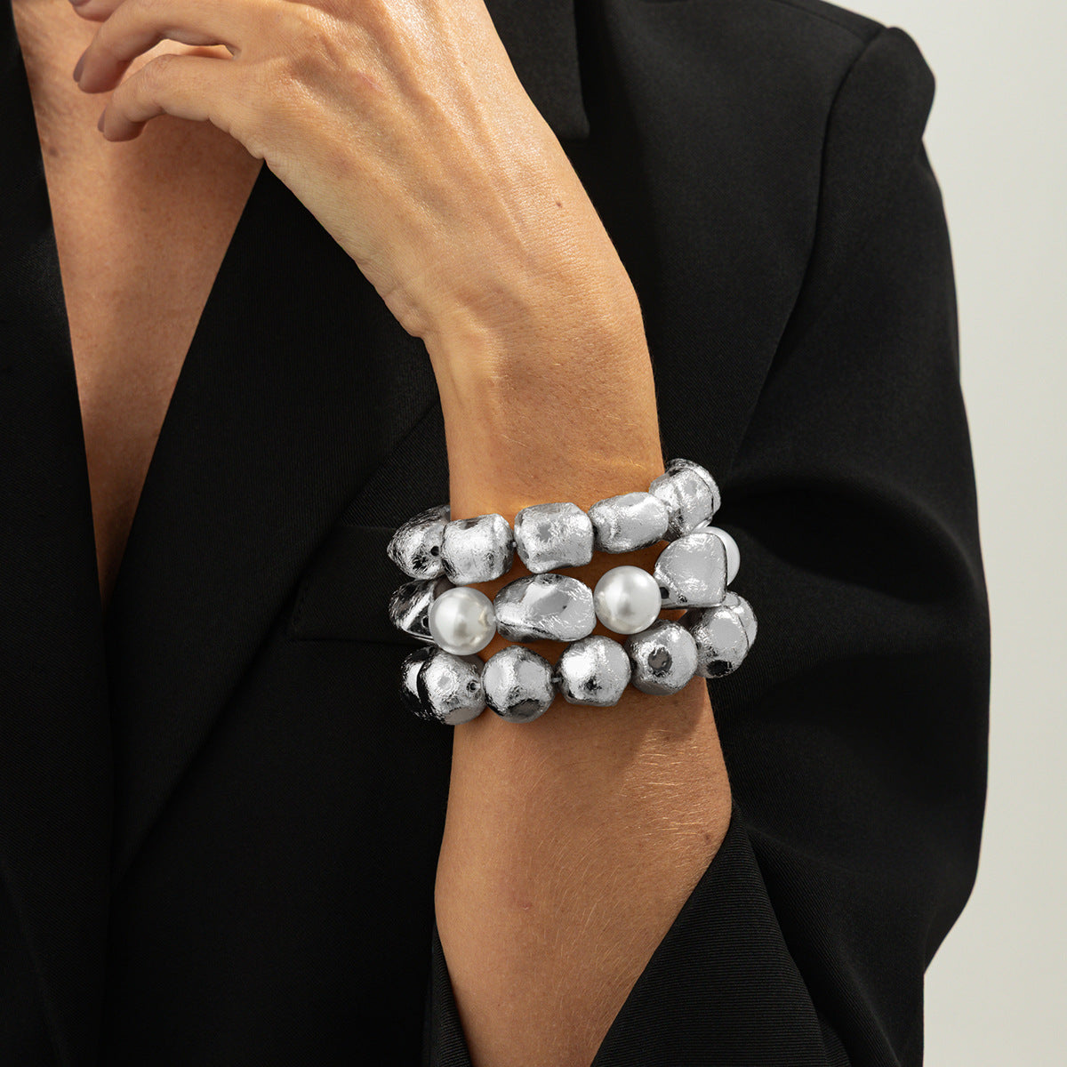 Irregular Resin Elastic Bracelet For Women