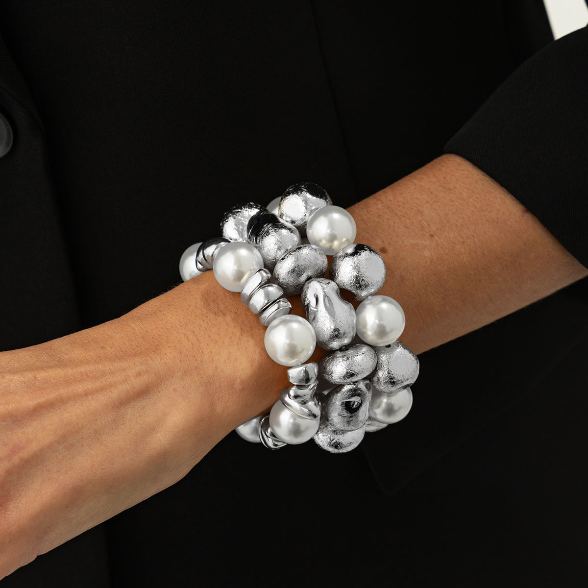 Irregular Resin Elastic Bracelet For Women